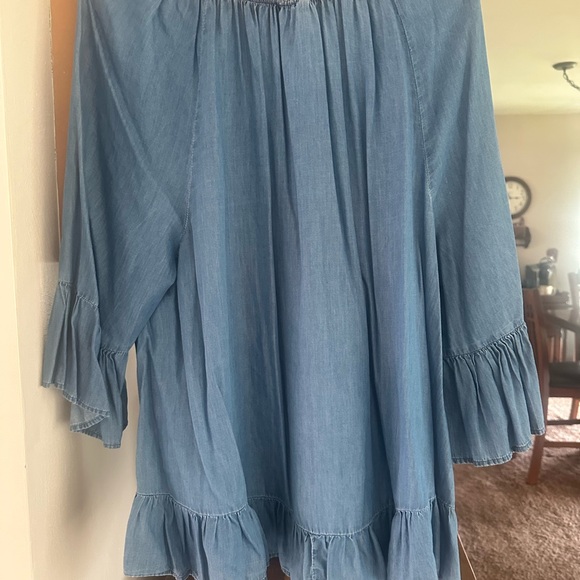 Style & Co. Light Blue Ruffle Blouse - Picture 2 of 3
